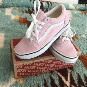 Baby pink vans shoes